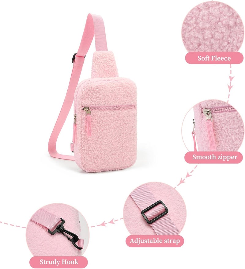 cotmcor Store Valentines Day Gifts for Kids: Fanny Pack Birthday Gift for 8 9 10 11 12 Year Old Teen Girls Trendy Stuff, Preppy Colorblock Crossbody Bag Adjustable Sling Belt Bags Purse for Travel Outdoor - Image 5